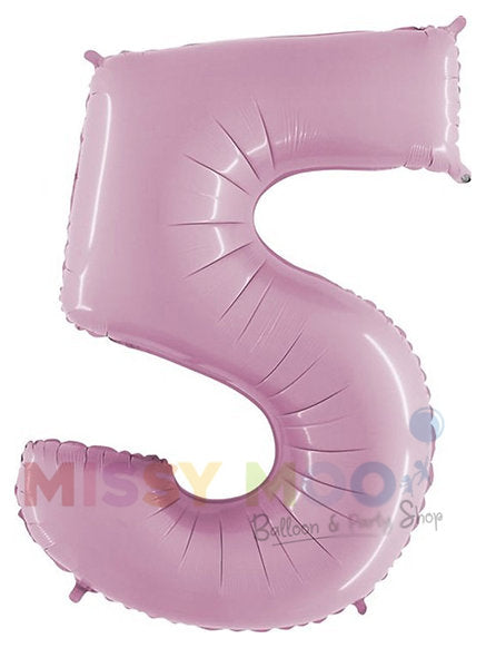Helium Big Number Balloons in Helium Pink 0-9