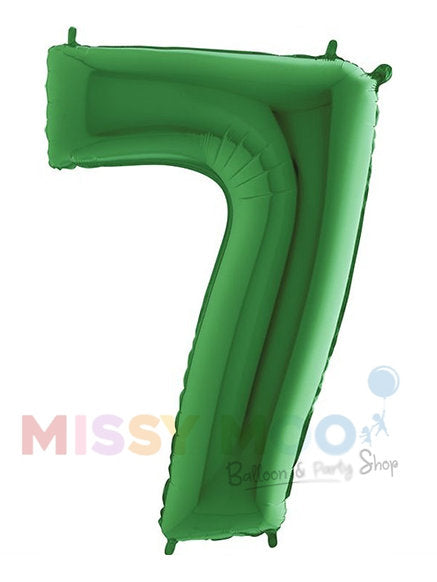 Helium Big Number Balloons in Green 0-9