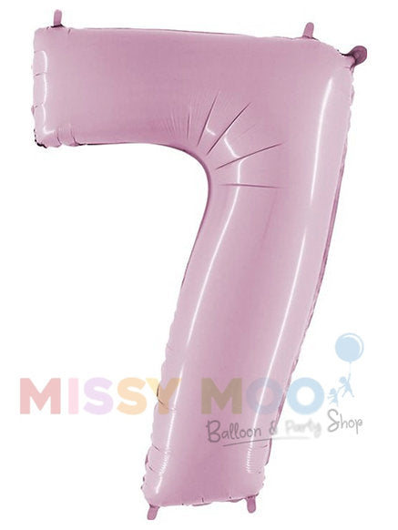 Helium Big Number Balloons in Helium Pink 0-9